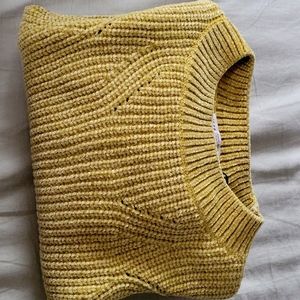 H&M Kids YELLOW Mustered  crop sweater